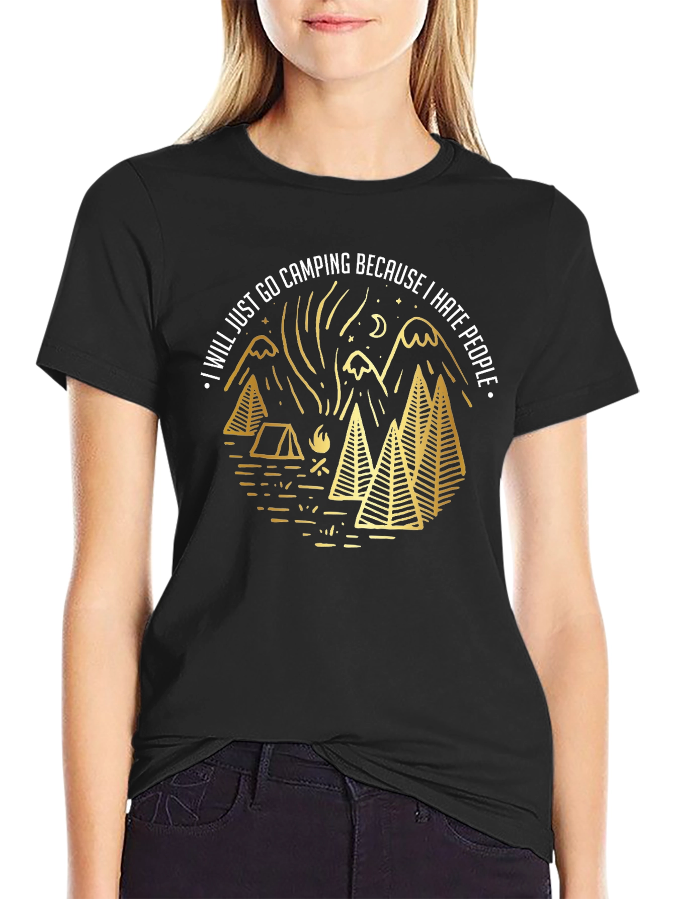 Camping Graphic Tee: I Hate People T-Shirt