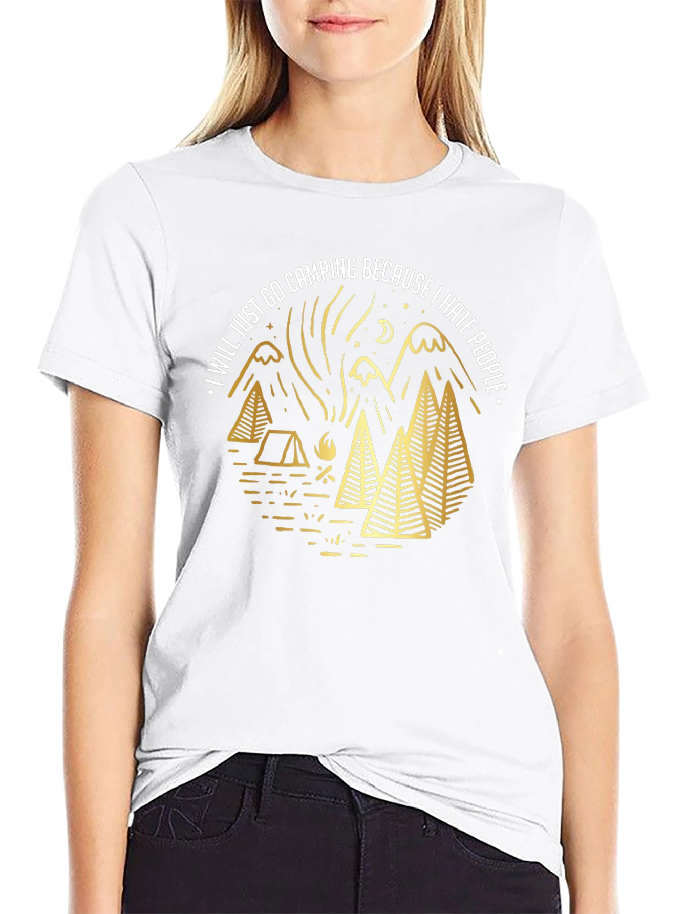 Camping Graphic Tee: I Hate People T-Shirt