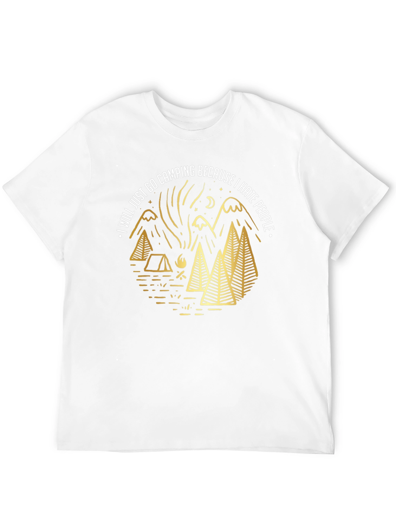Camping Graphic Tee: I Hate People T-Shirt