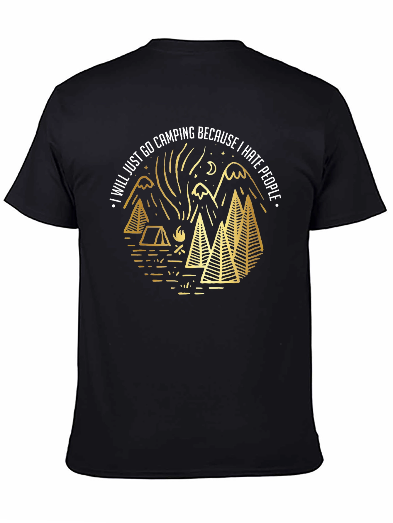 Camping Graphic Tee: I Hate People T-Shirt