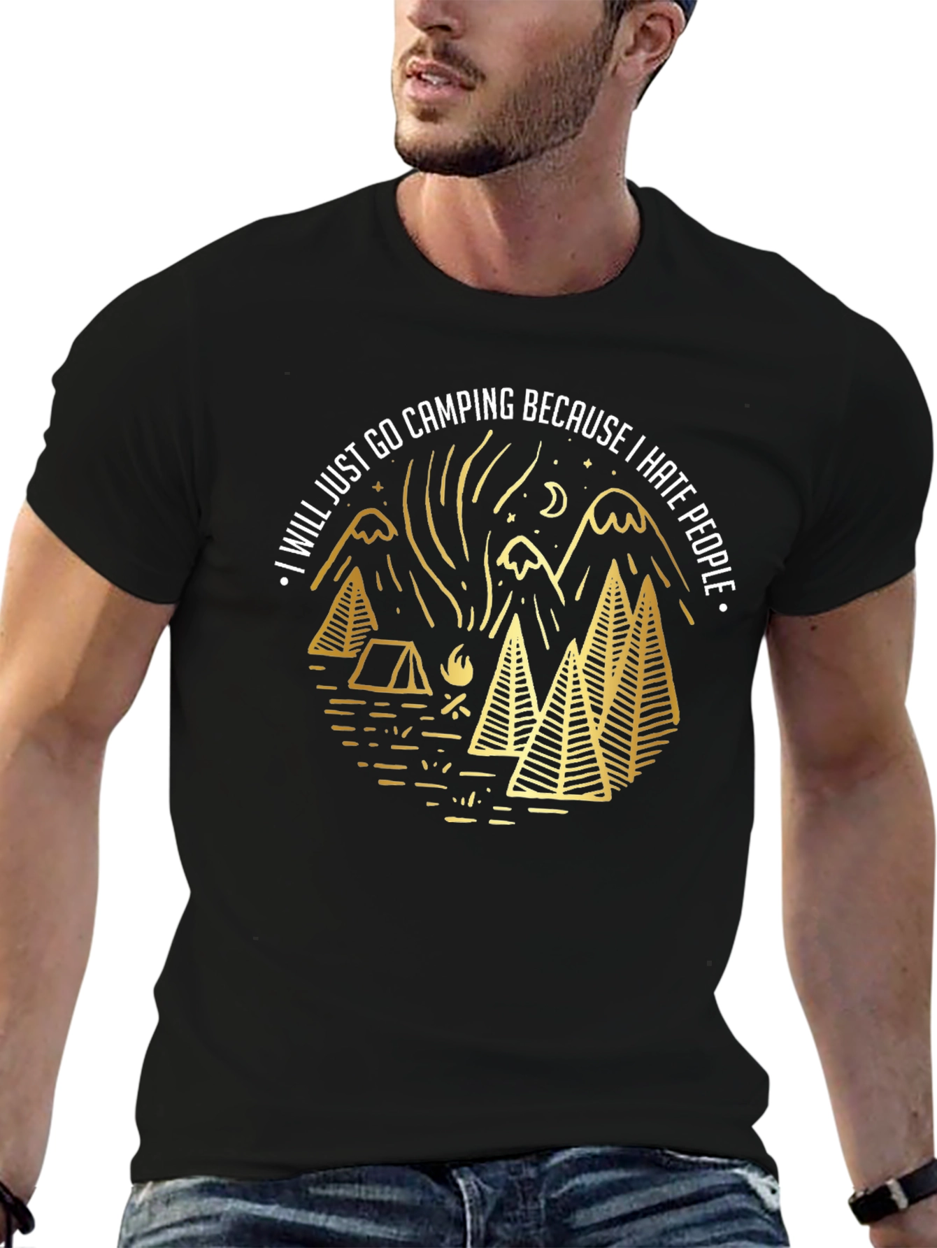 Camping Graphic Tee: I Hate People T-Shirt