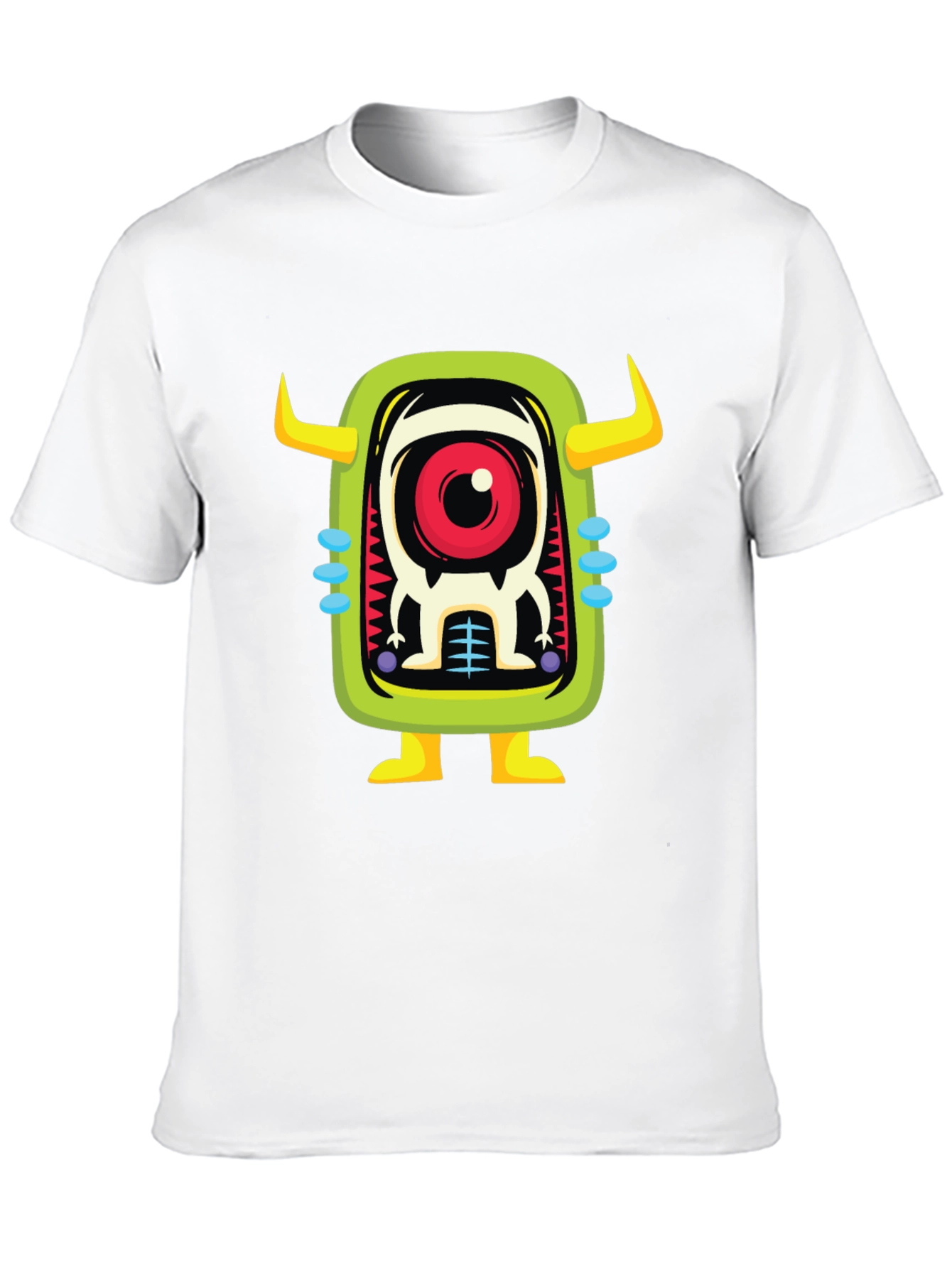 Cartoon Monster Graphic Print Black T-Shirt