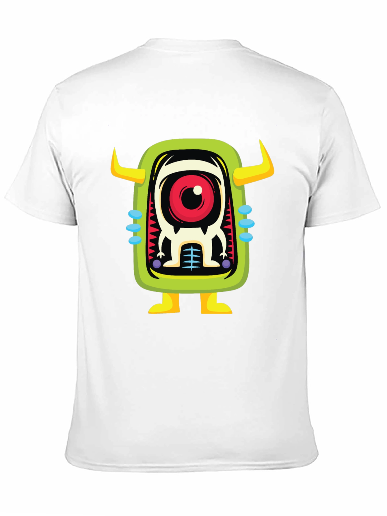 Cartoon Monster Graphic Print Black T-Shirt
