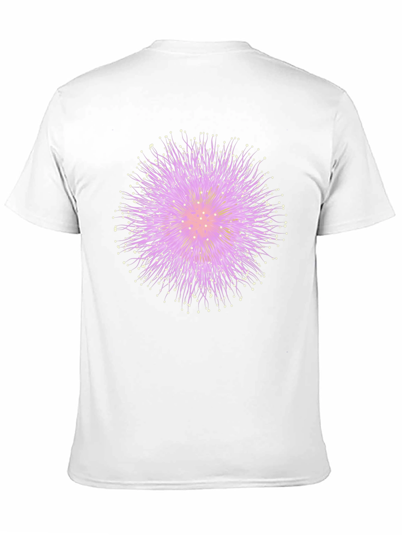 Abstract Floral Graphic Tee - Black Cotton T-Shirt
