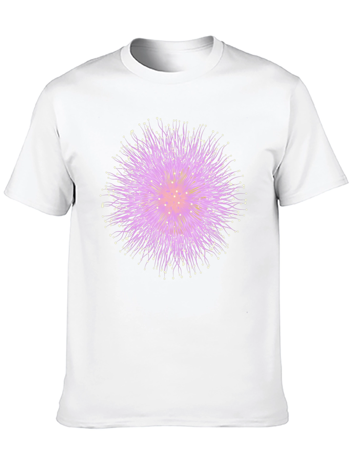 Abstract Floral Graphic Tee - Black Cotton T-Shirt