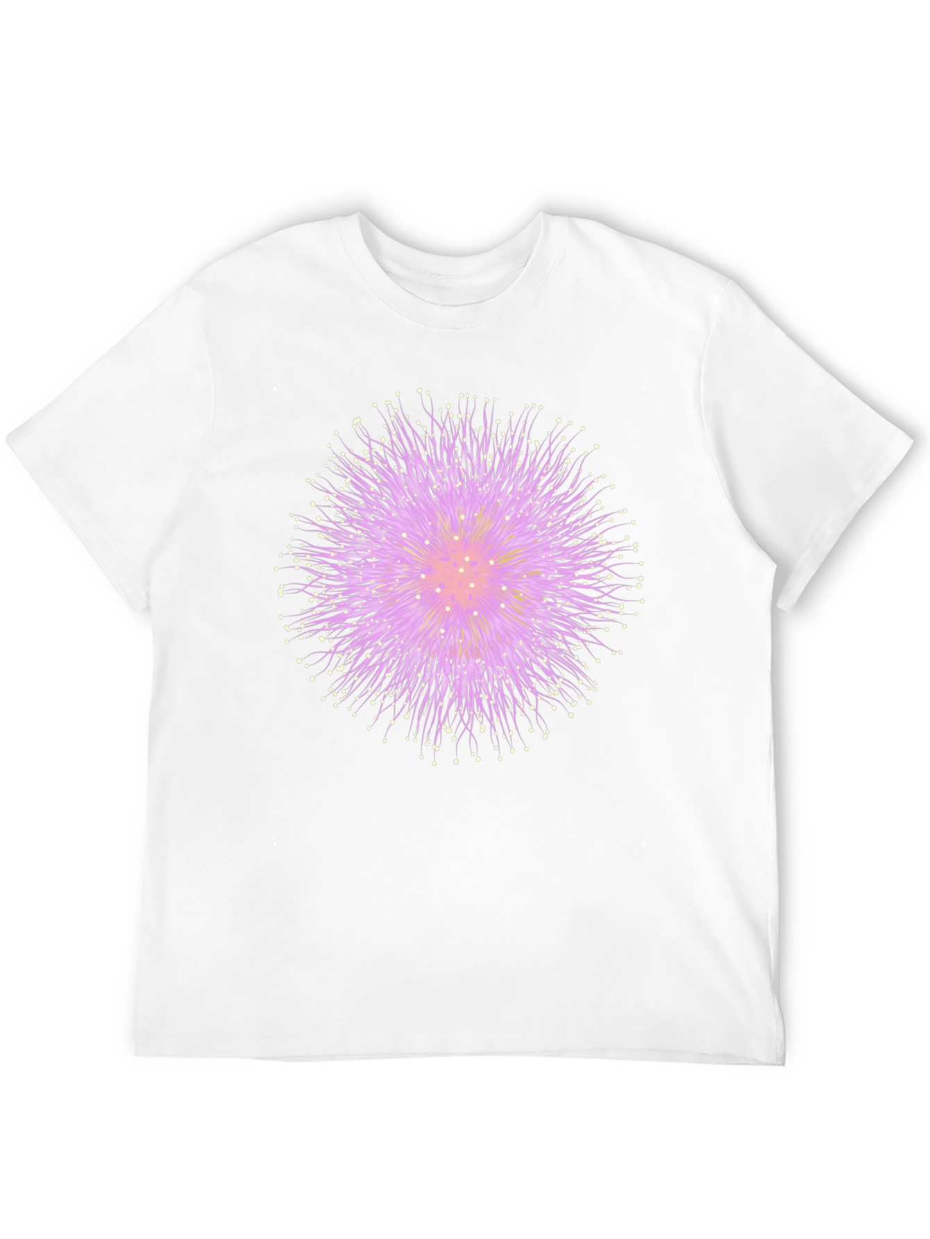 Abstract Floral Graphic Tee - Black Cotton T-Shirt