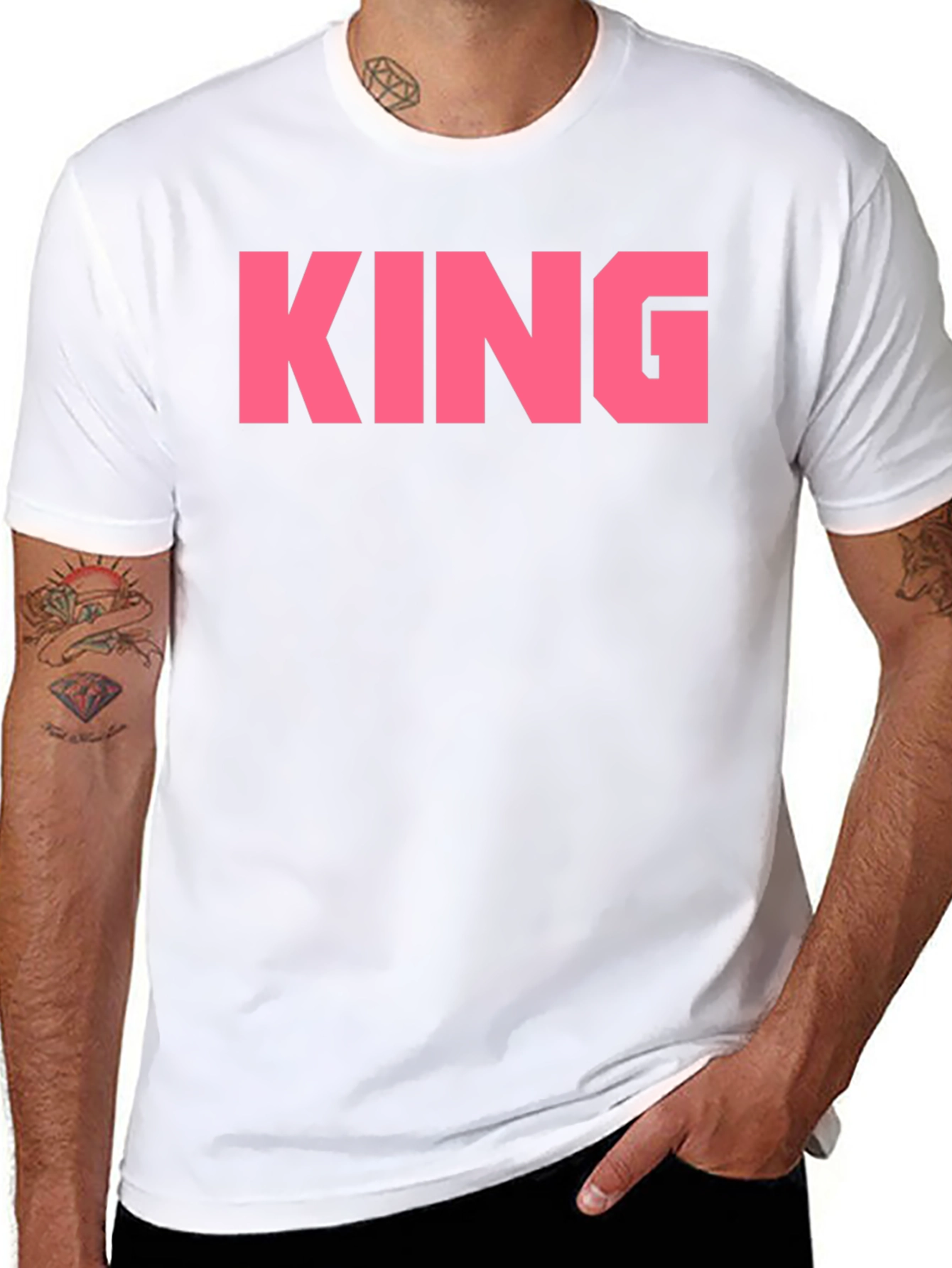 KING Statement Graphic Tee - Bold Style Classic Fit