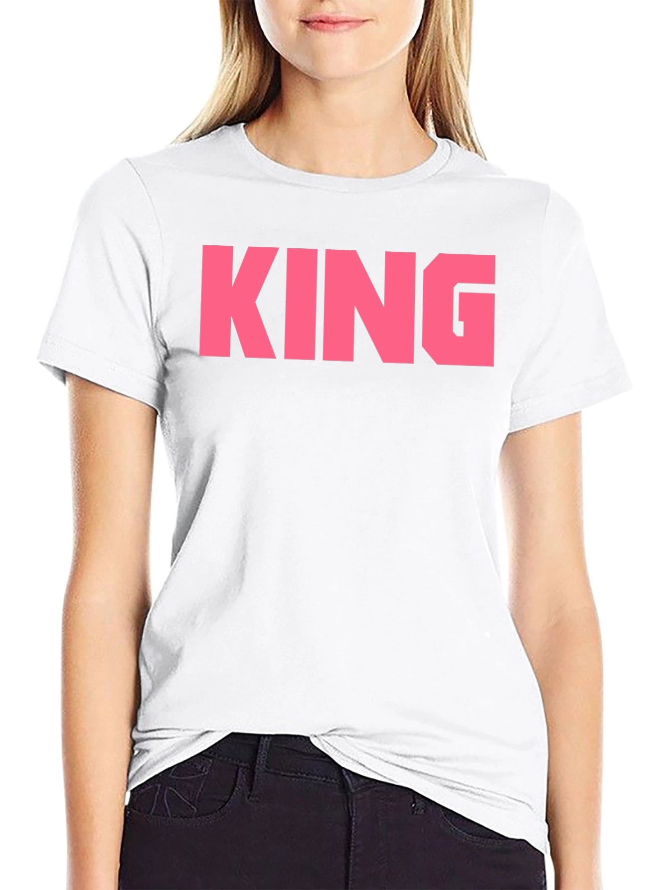 KING Statement Graphic Tee - Bold Style Classic Fit