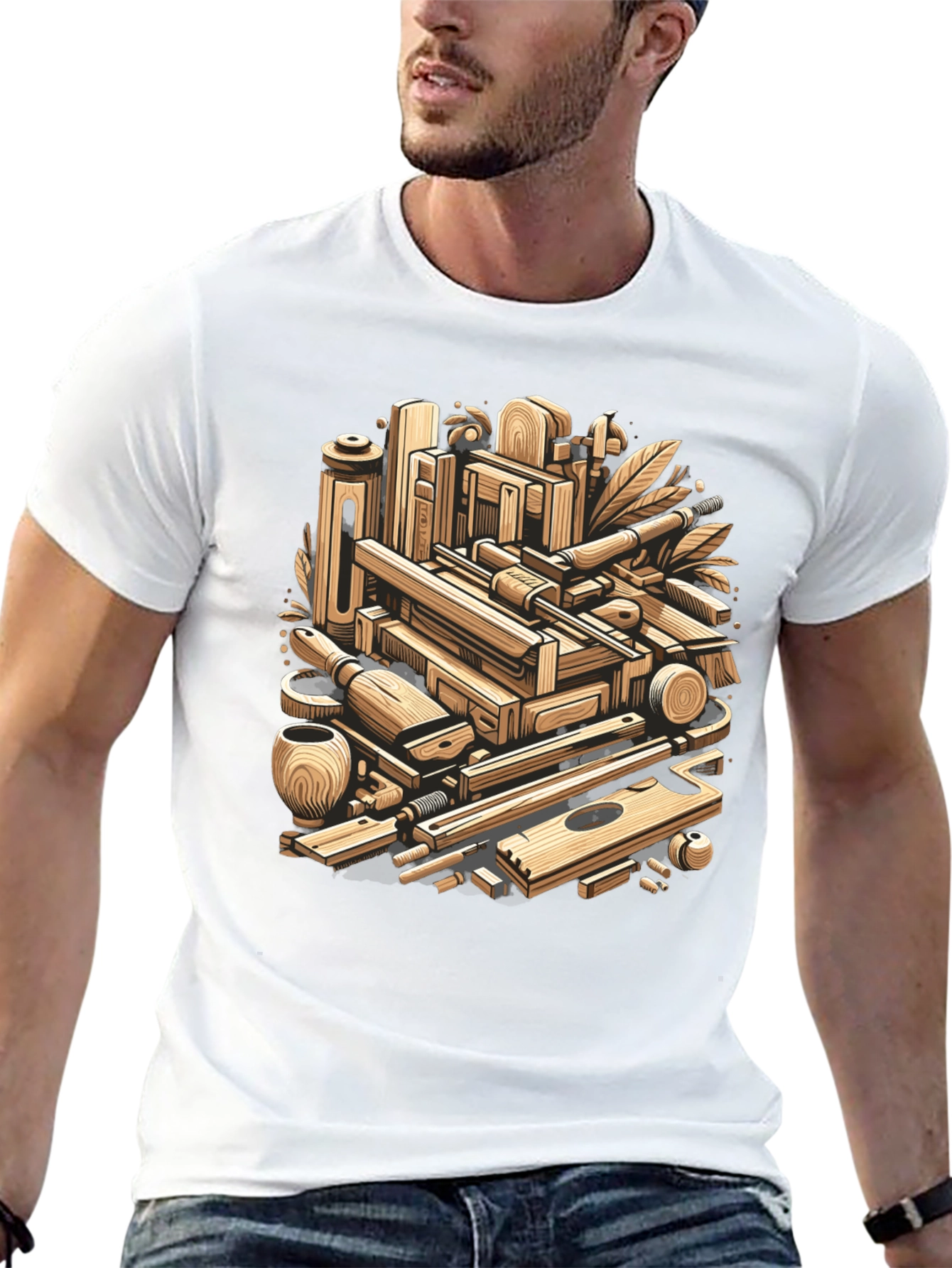 Artisans Tools Graphic T-Shirt - Woodworking Design