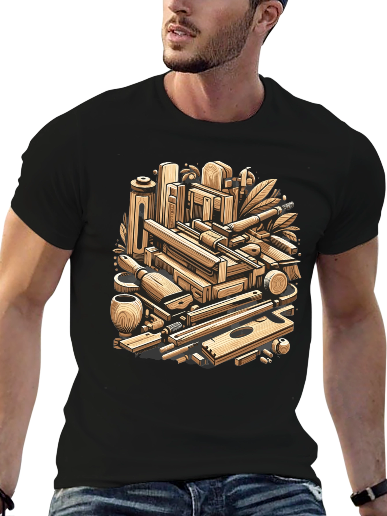 Artisans Tools Graphic T-Shirt - Woodworking Design