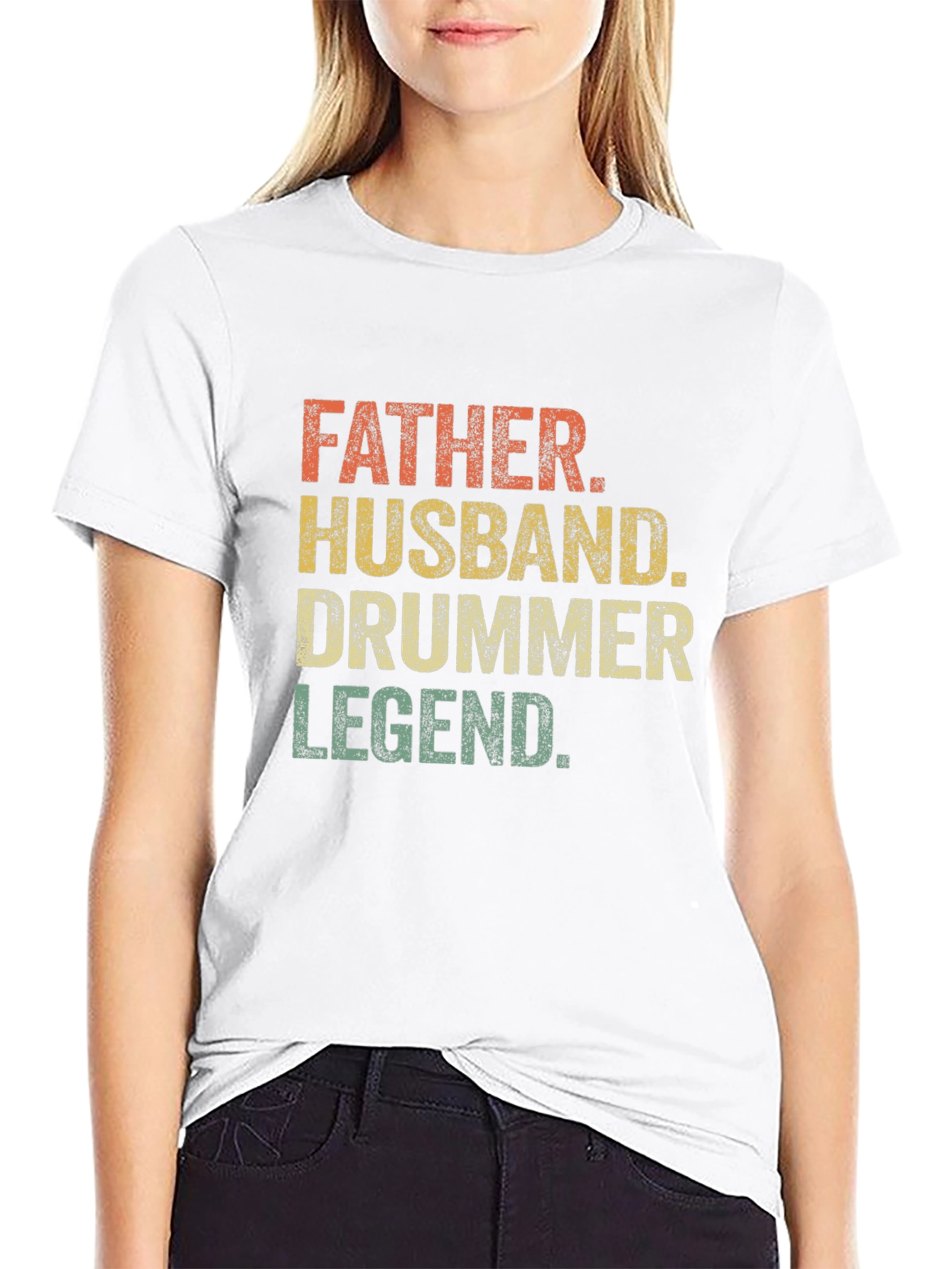 Father Husband Drummer Legend Graphic Tee