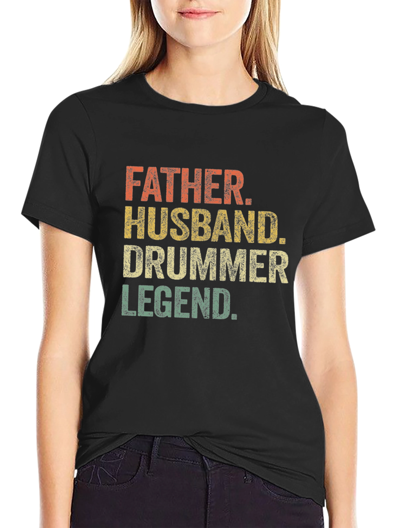 Father Husband Drummer Legend Graphic Tee
