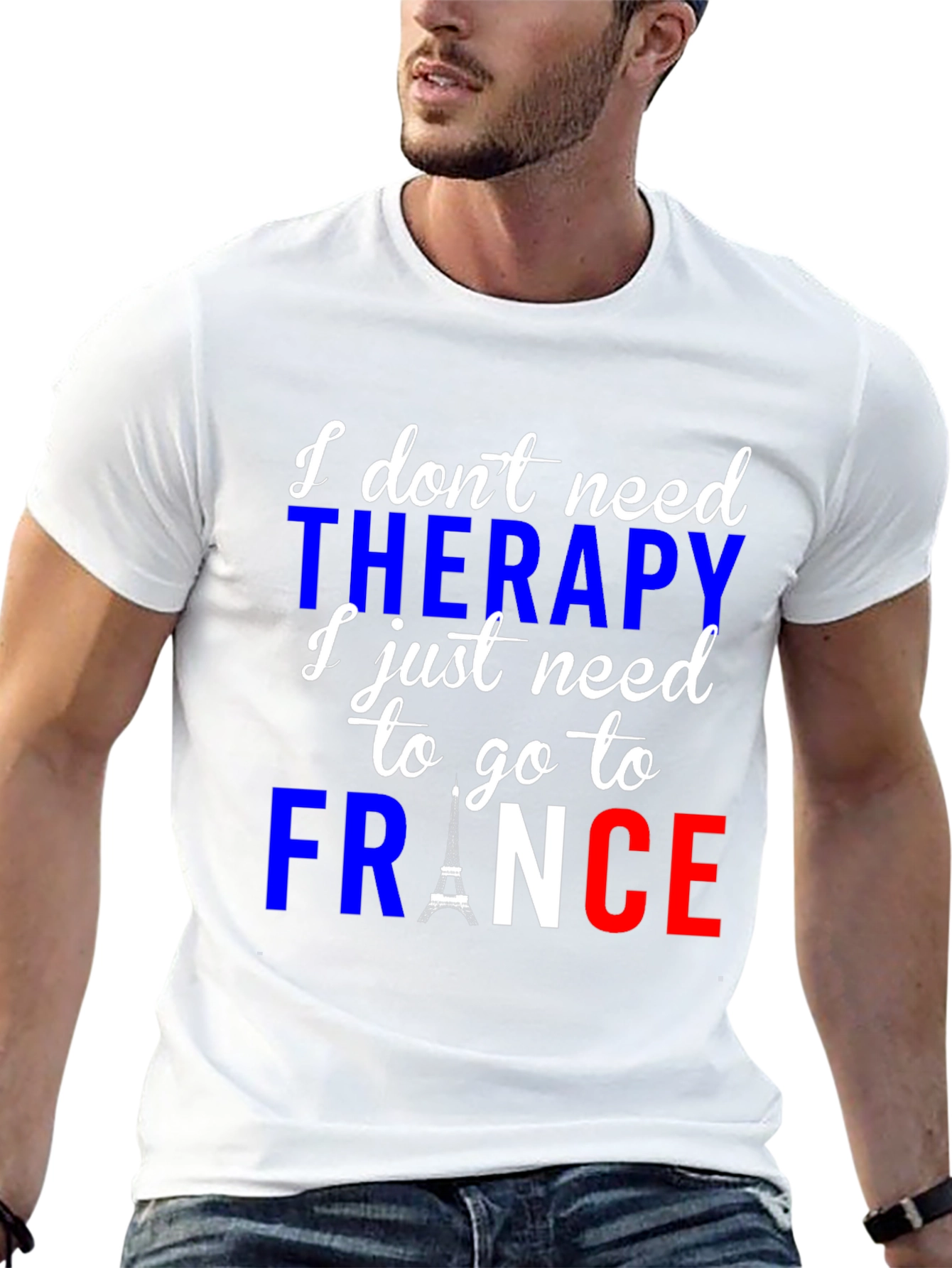 France Therapy T-Shirt | Eiffel Tower Graphic Tee