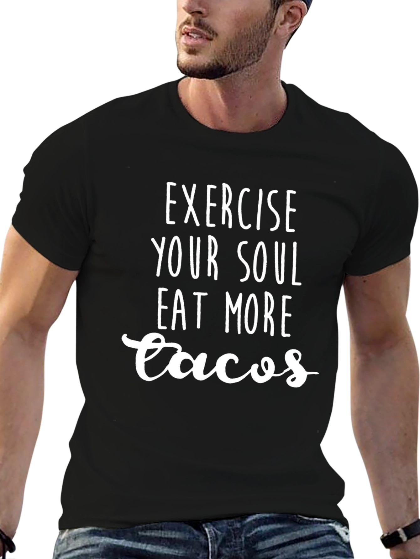 Exercise Your Soul Eat More Tacos Graphic Tee