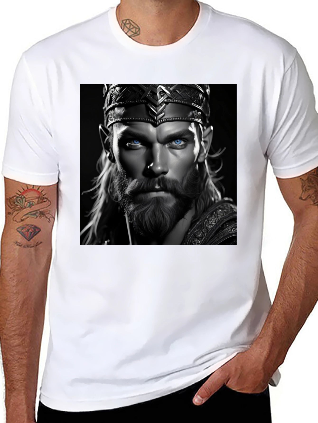 King Portrait Graphic Tee - Black