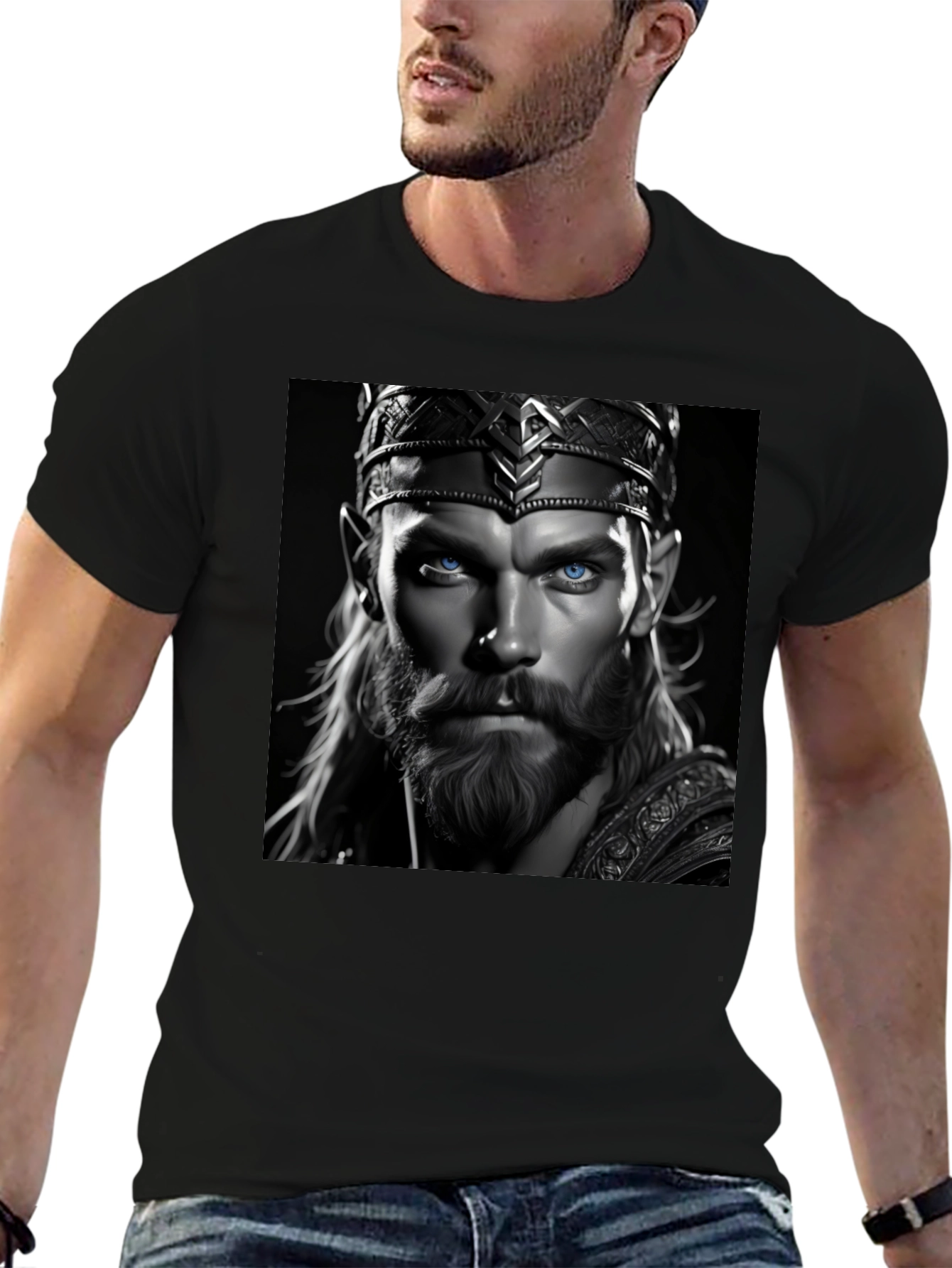 King Portrait Graphic Tee - Black