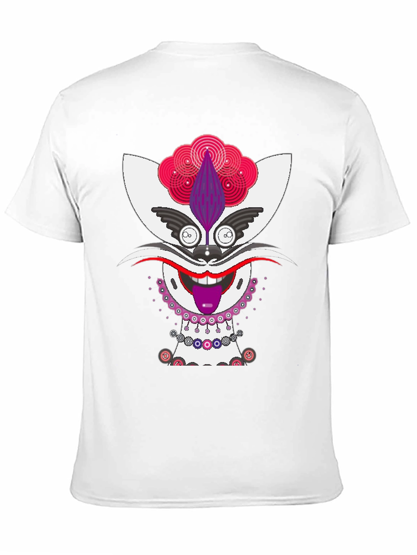 Whimsical Cat Graphic Tee - Unique Mens Black T-Shirt