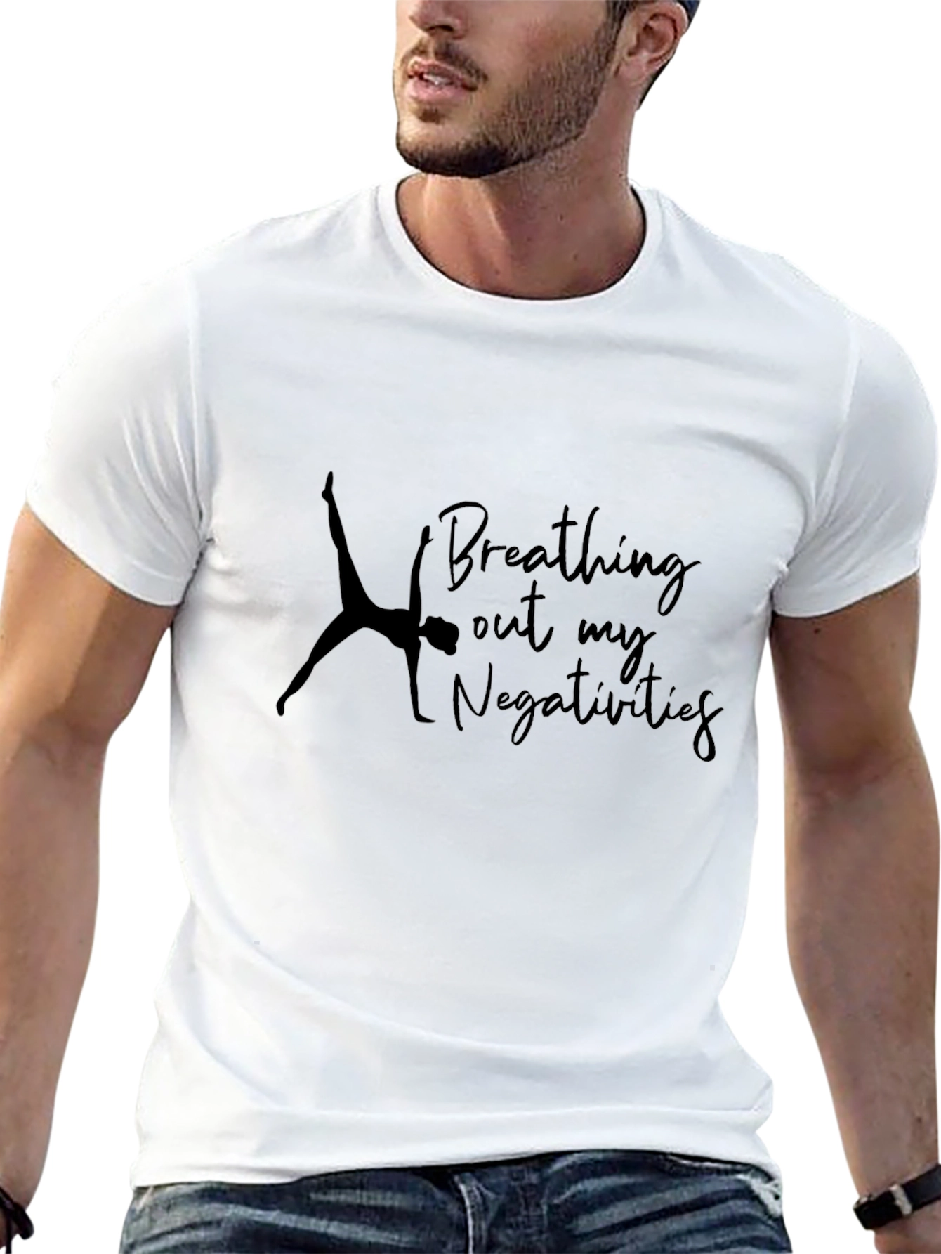 Yoga Graphic Tee - Breathing Out Negativity
