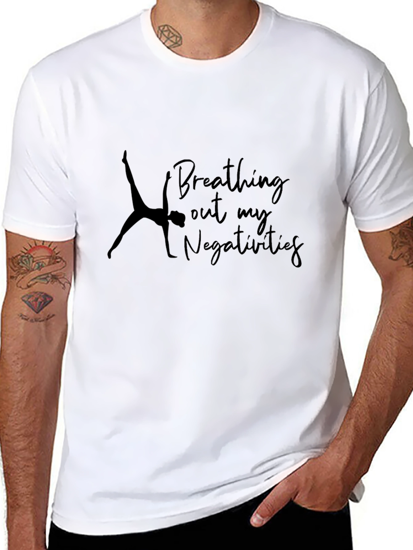 Yoga Graphic Tee - Breathing Out Negativity