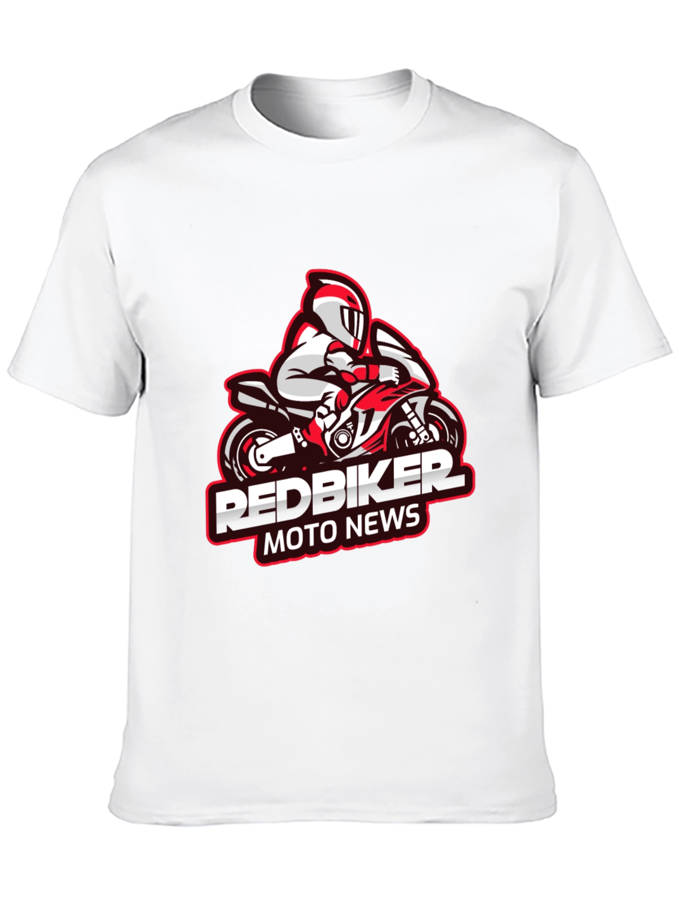 RedBiker Moto News Graphic Black T-Shirt