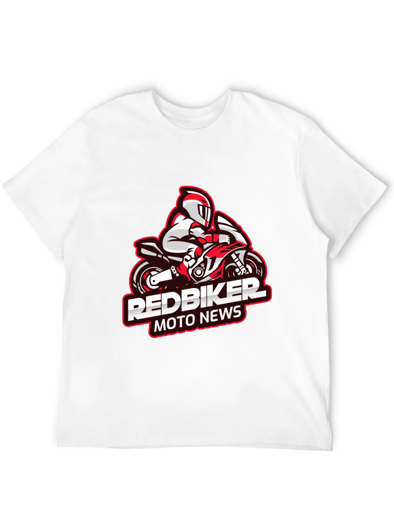 RedBiker Moto News Graphic Black T-Shirt