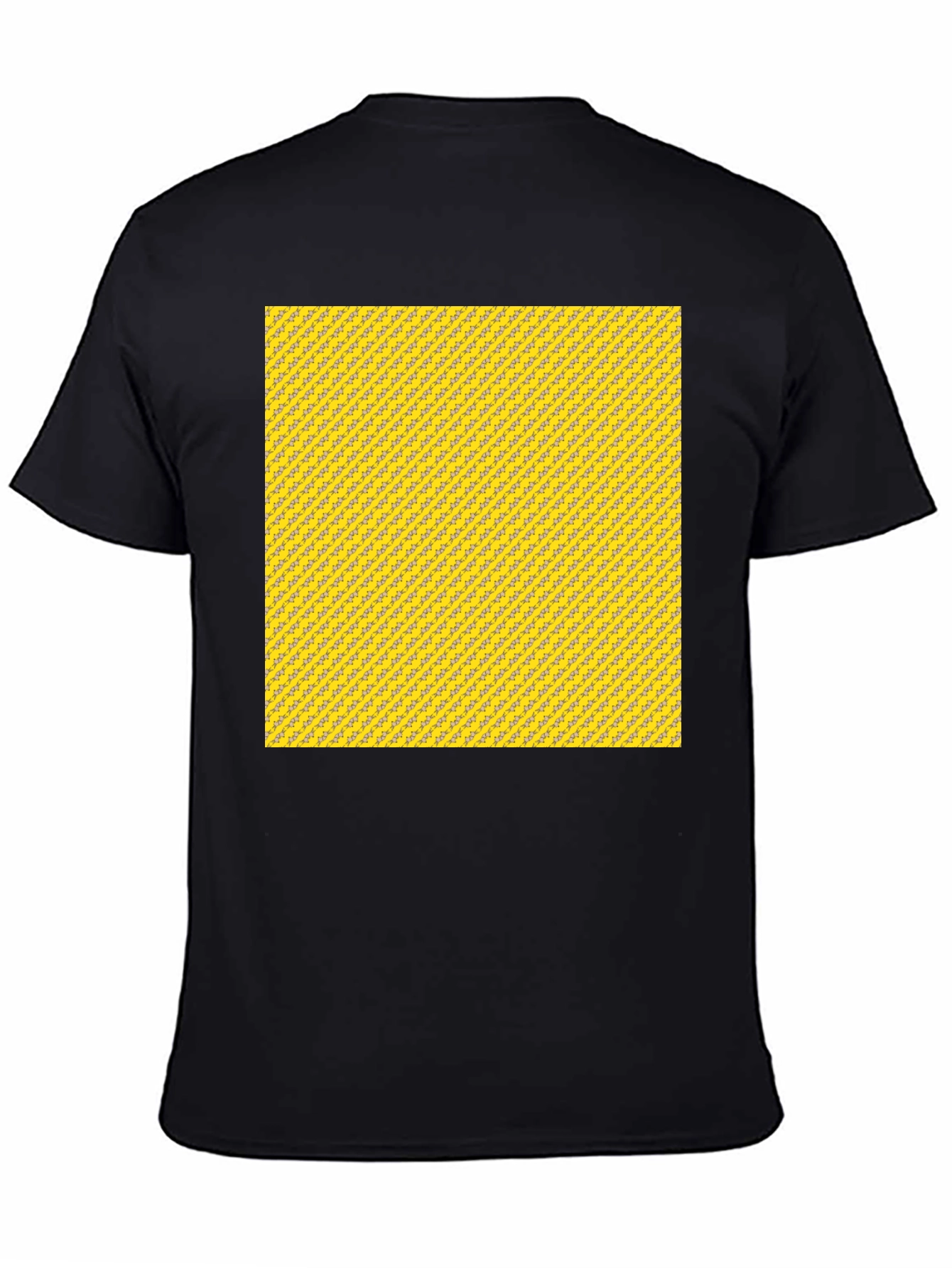 Modern Patterned Tee - Casual Black T-Shirt