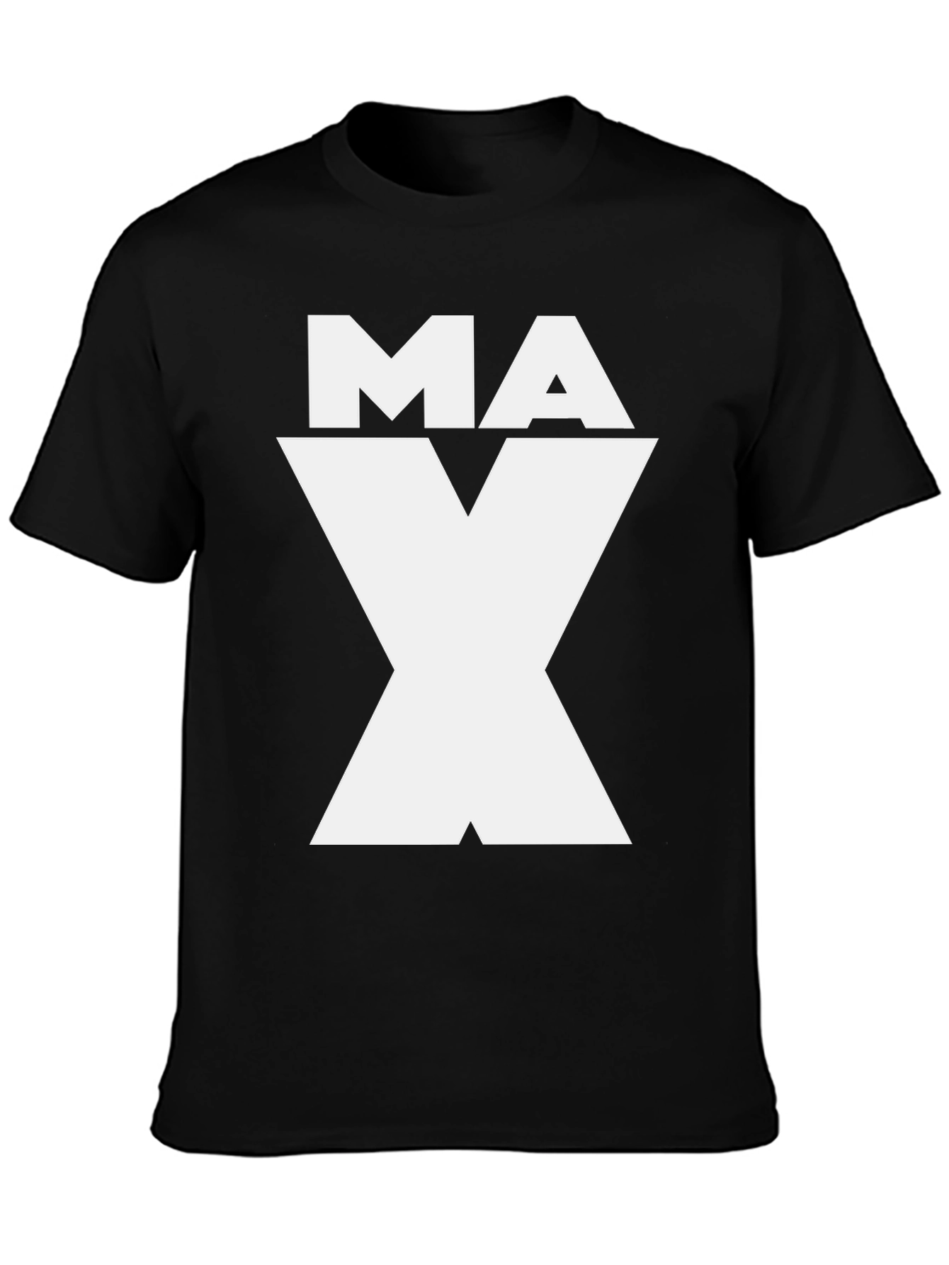 MAX Graphic Tee - Black Cotton Blend Shirt