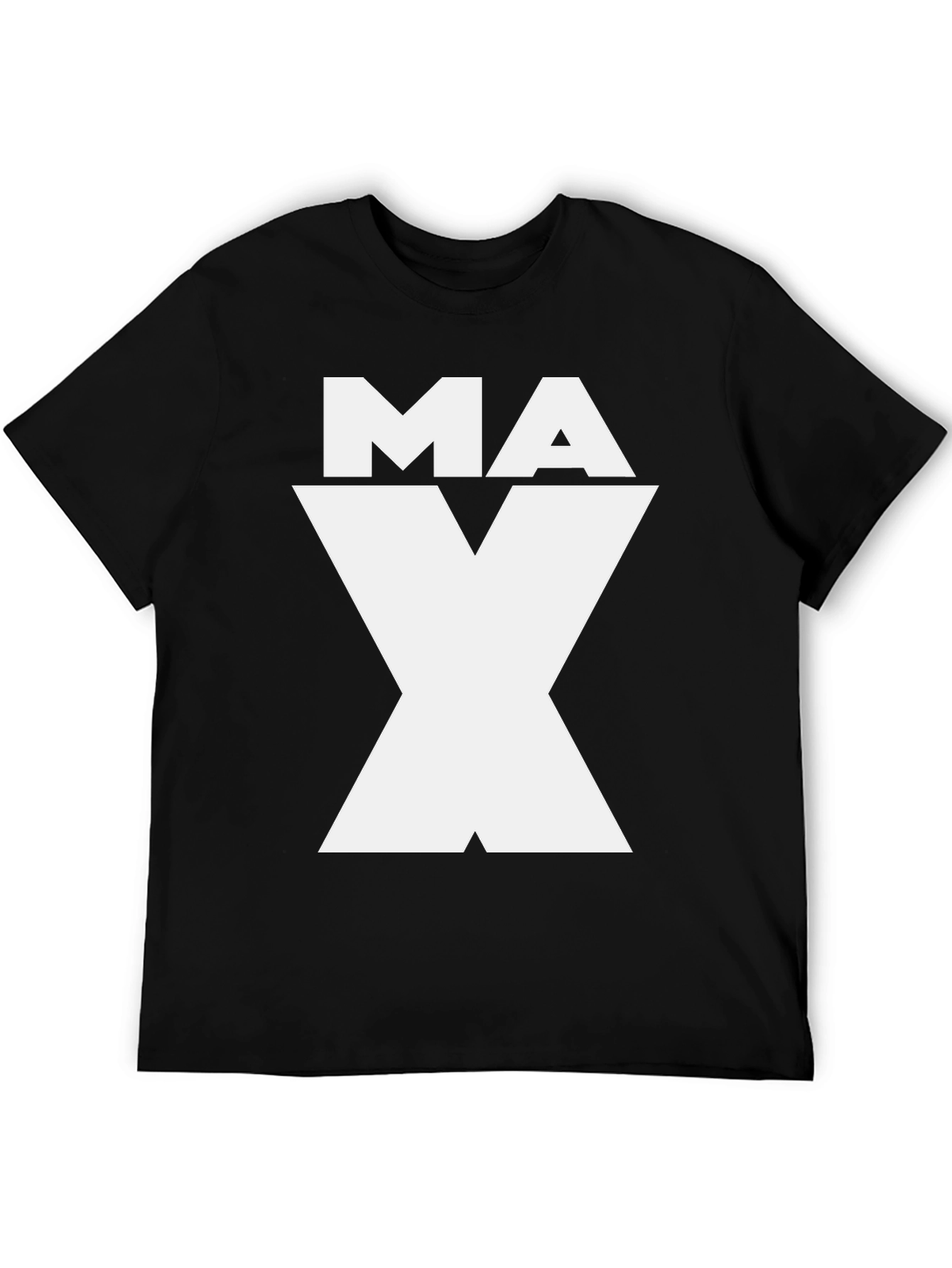 MAX Graphic Tee - Black Cotton Blend Shirt