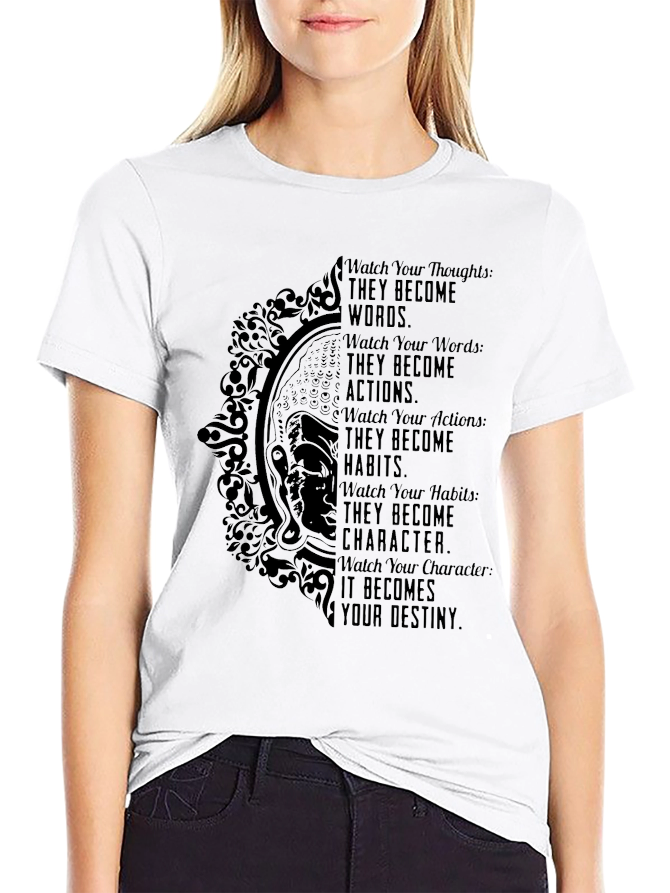 Inspirational Destiny Graphic Tee - Black