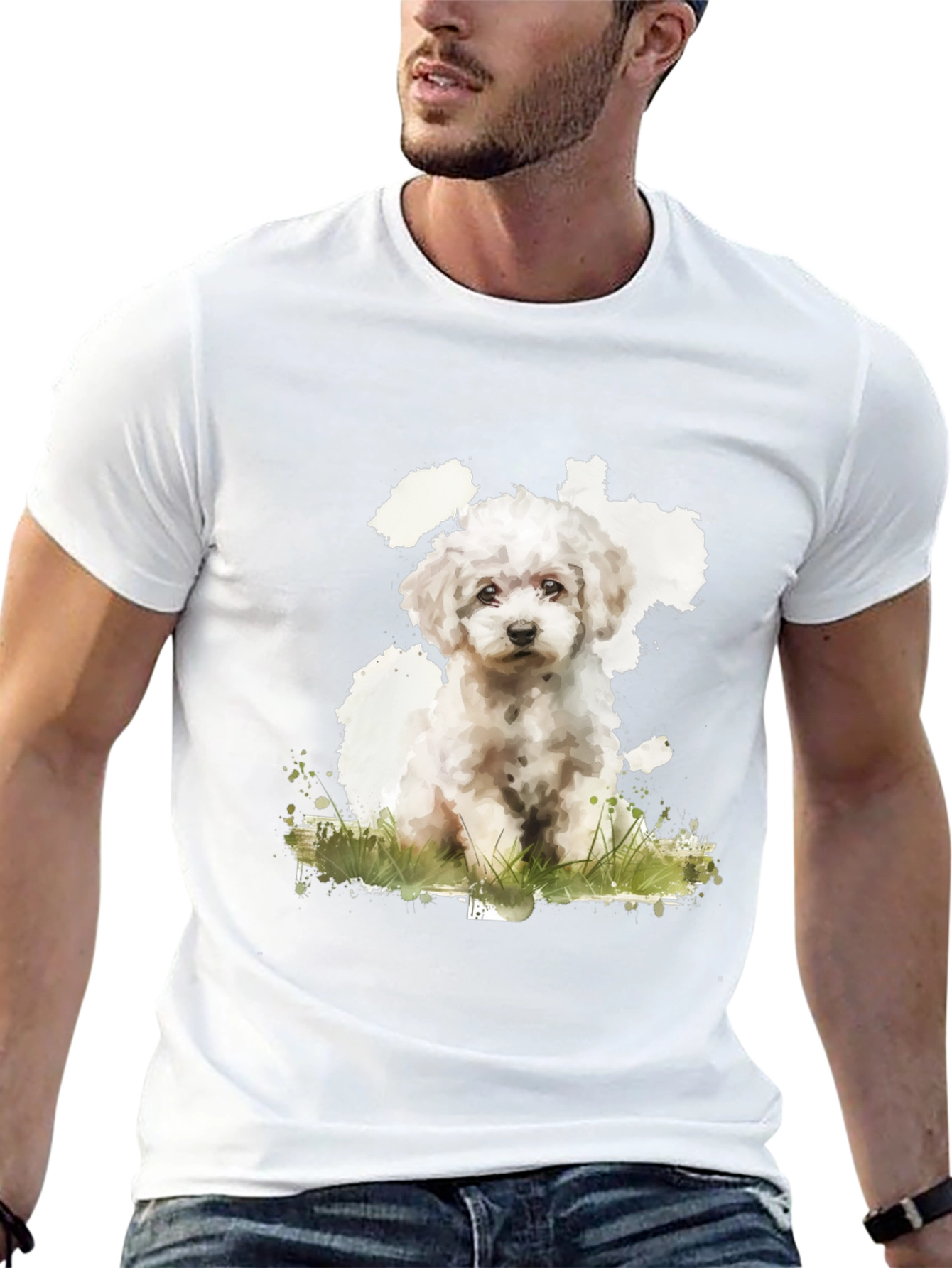 Cute Dog Graphic T-Shirt - Unisex Black Tee