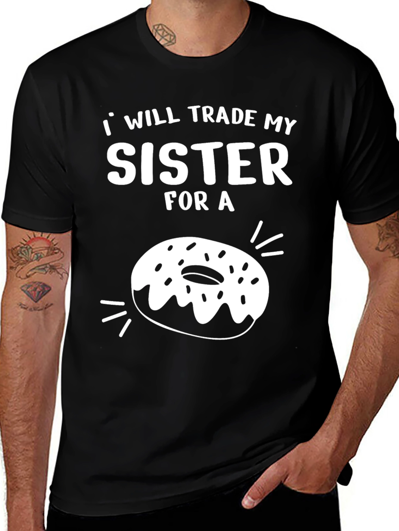 Sister Trade Funny Donut Graphic Tee