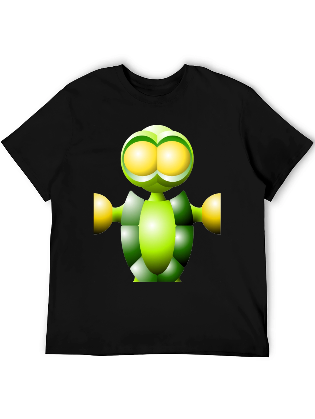 Green Robot Graphic Tee - Funky Modern Design