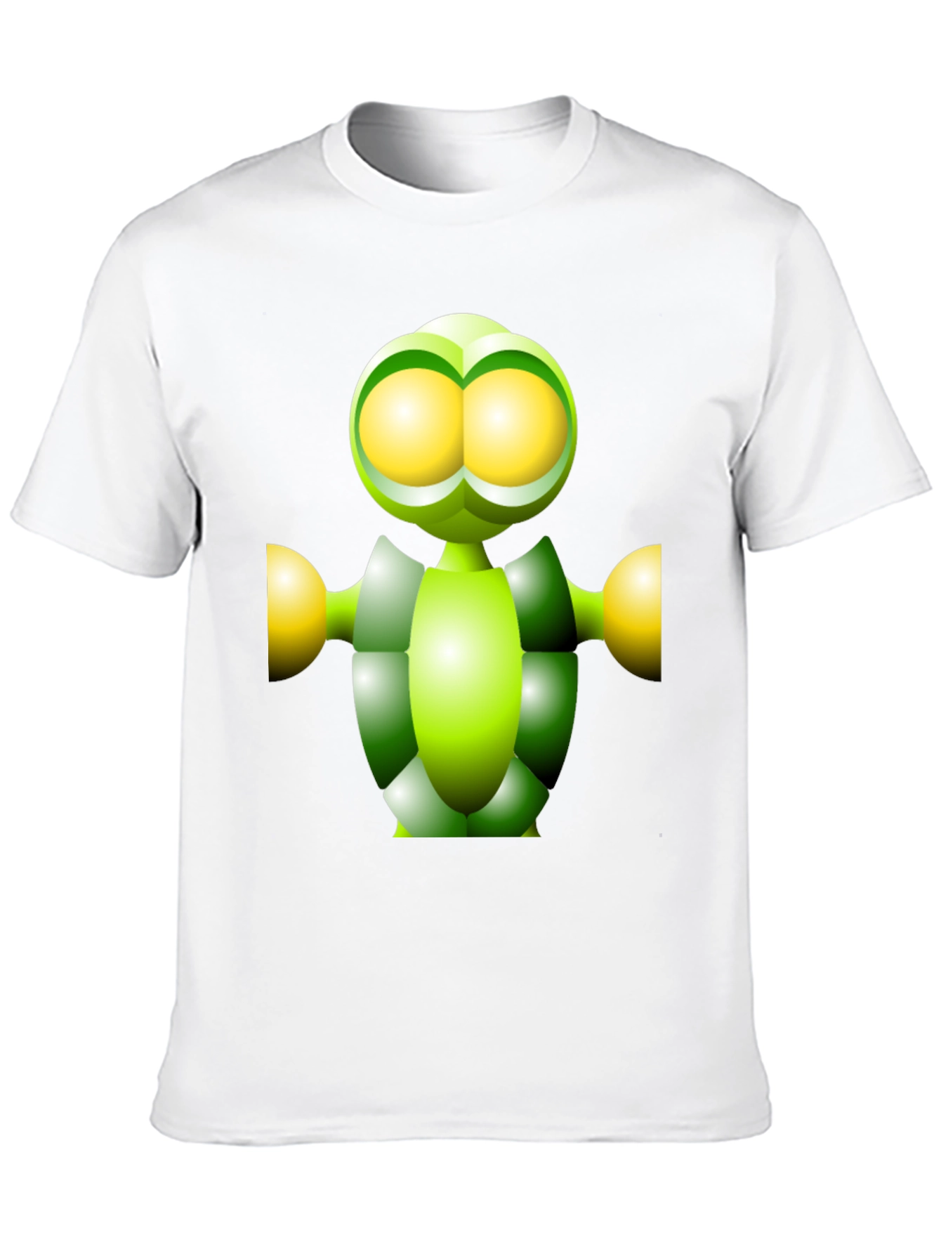 Green Robot Graphic Tee - Funky Modern Design