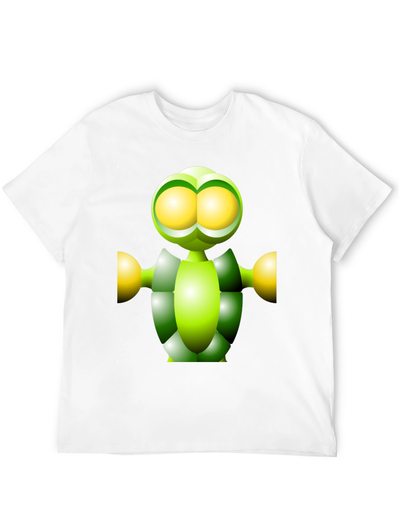 Green Robot Graphic Tee - Funky Modern Design
