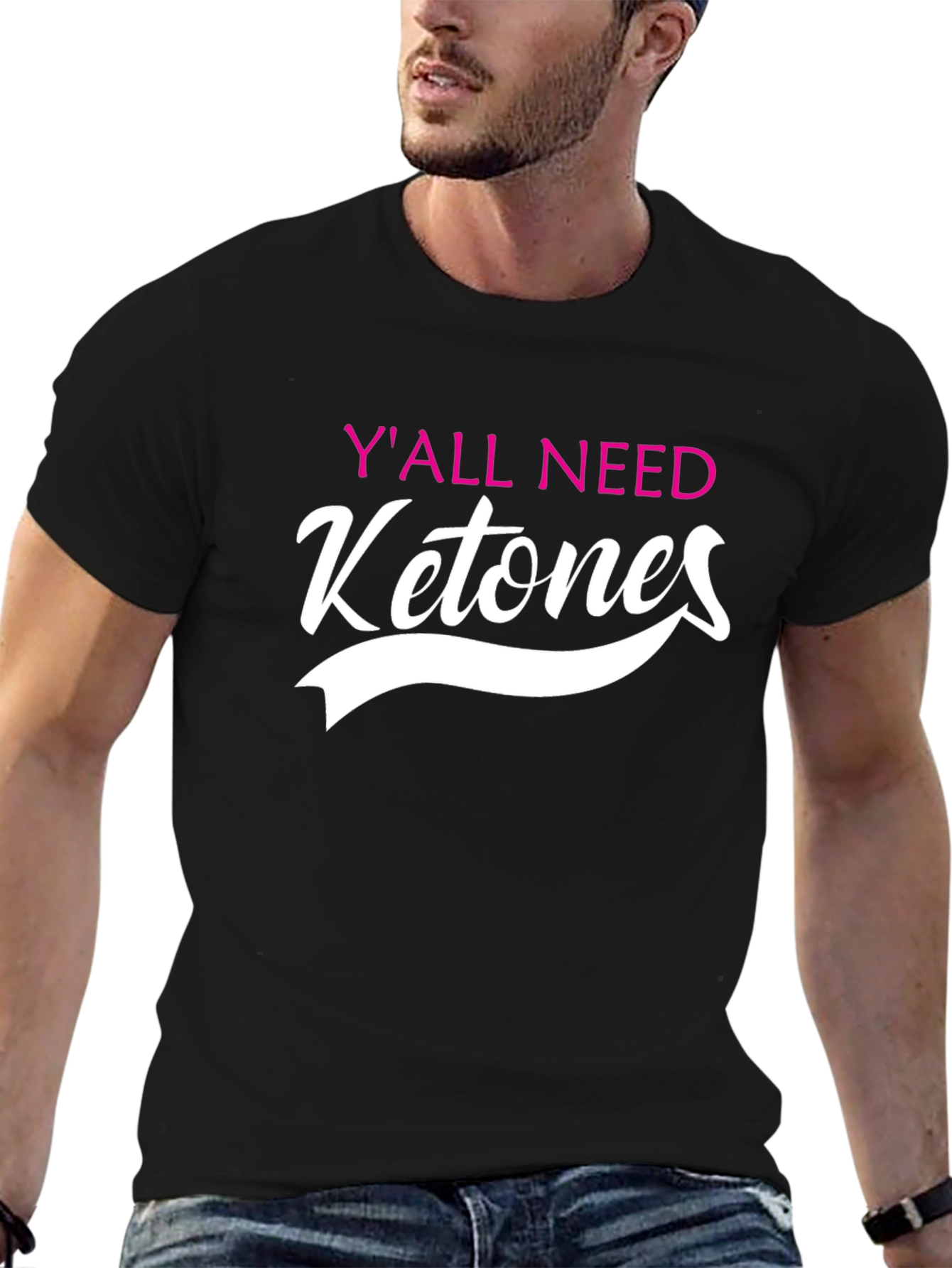 Yall Need Ketones Black Graphic Tee