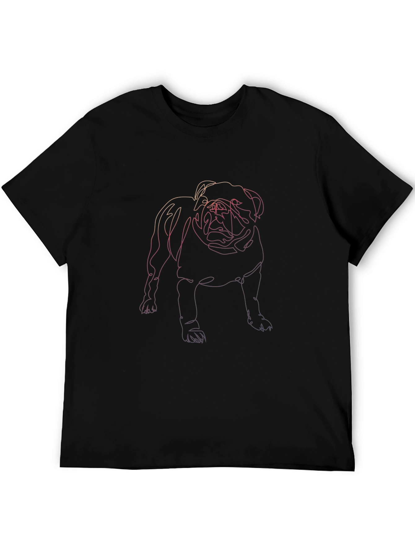 Dog Line Art Black Tee
