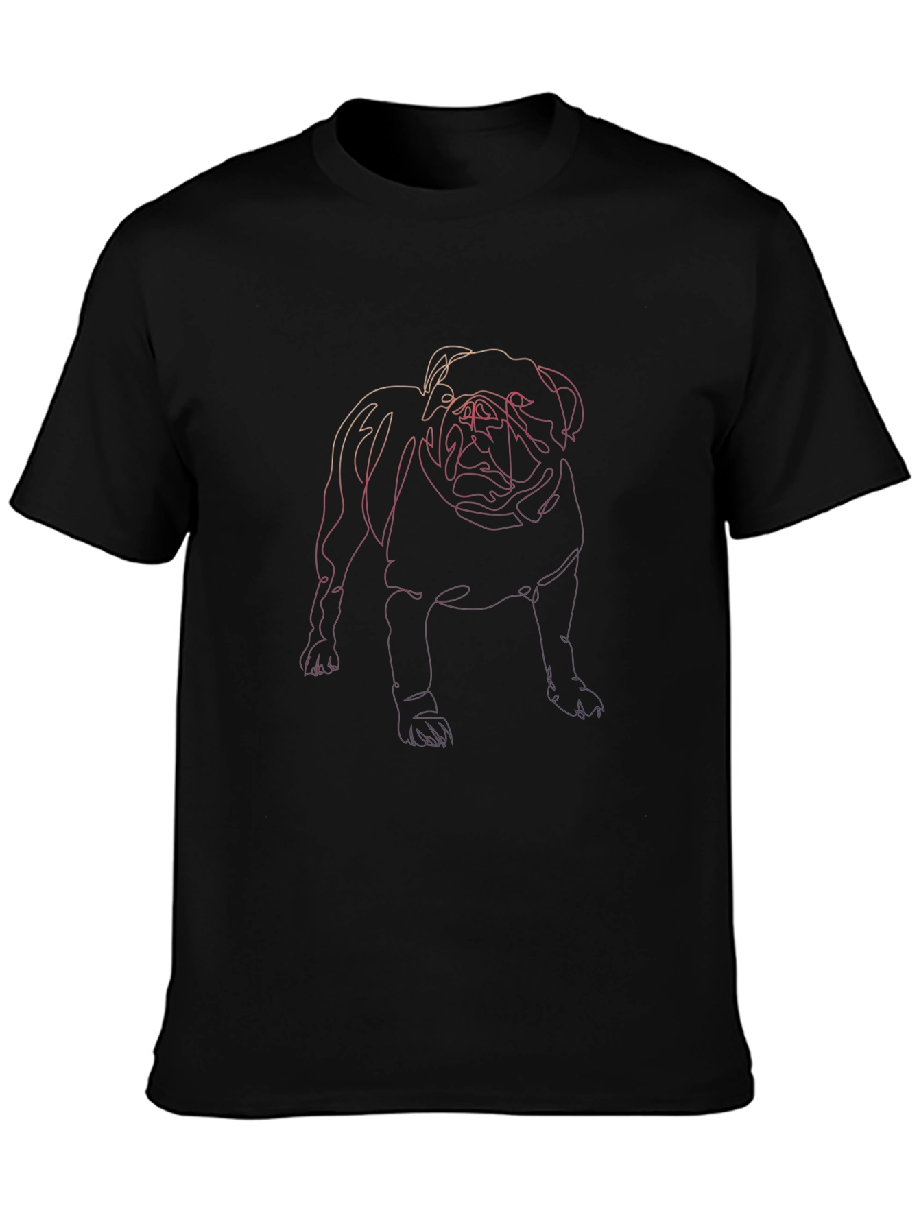 Dog Line Art Black Tee