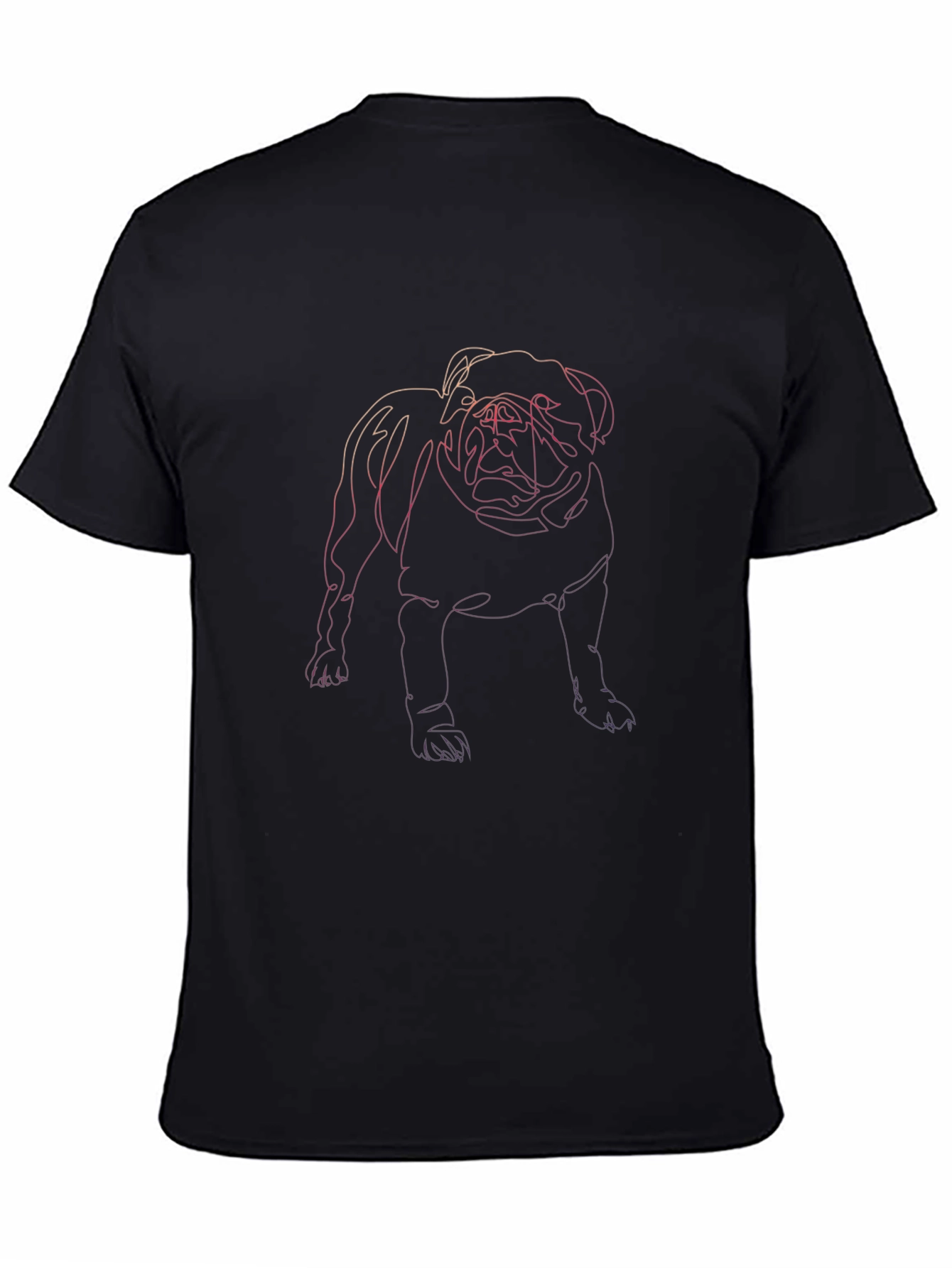 Dog Line Art Black Tee