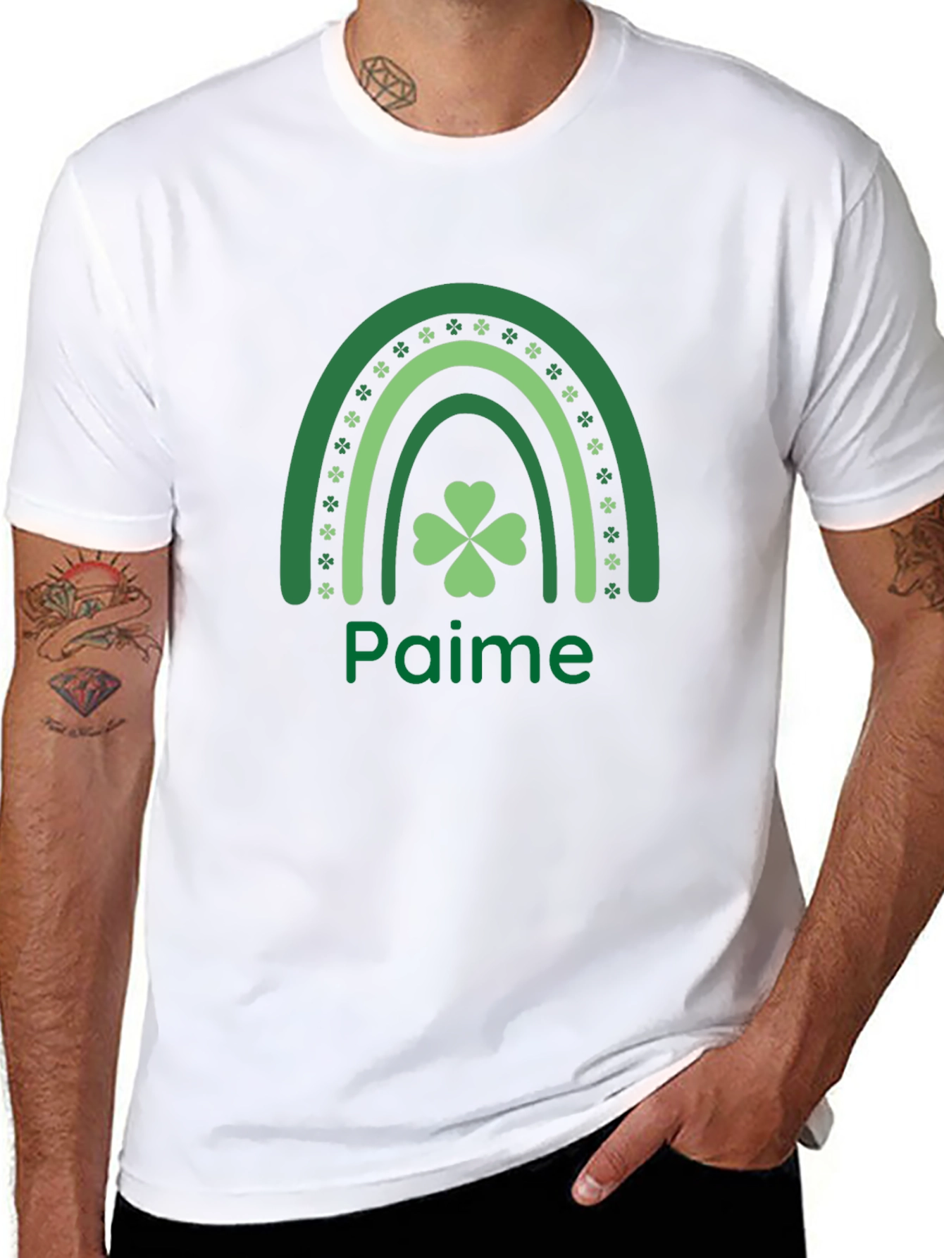 St. Patricks Day Rainbow Clover Tee