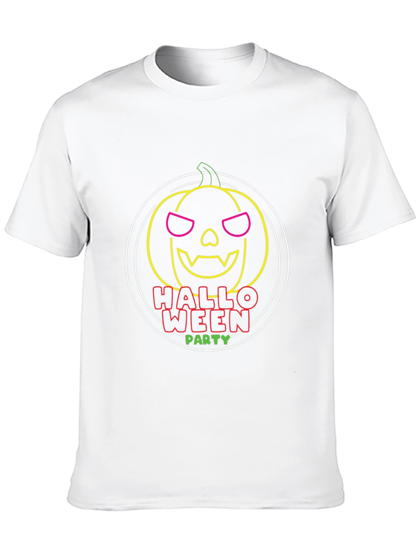 Halloween Party Pumpkin T-Shirt - Mens Black Tee