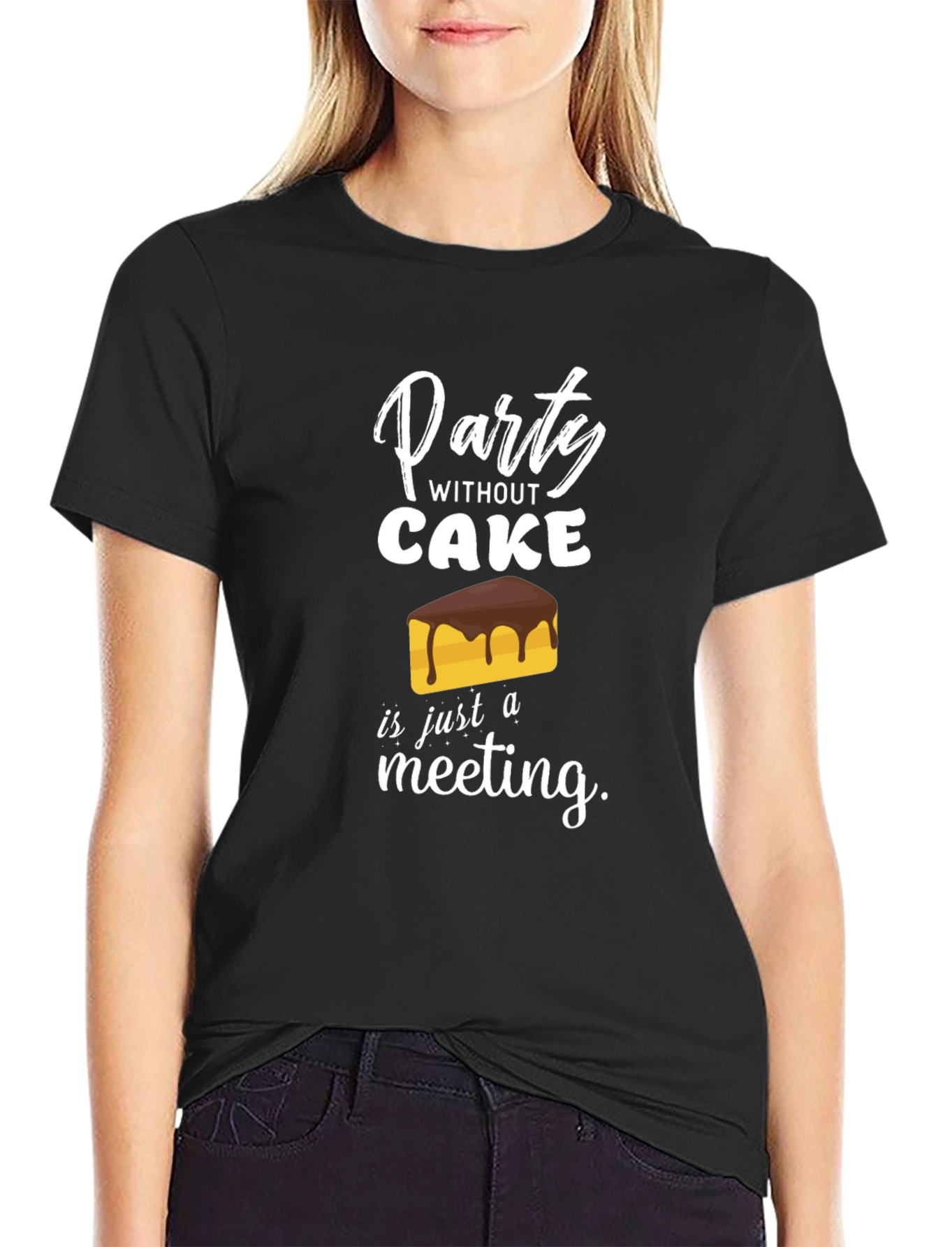 Party Without Cake T-Shirt Funny Foodie Tee