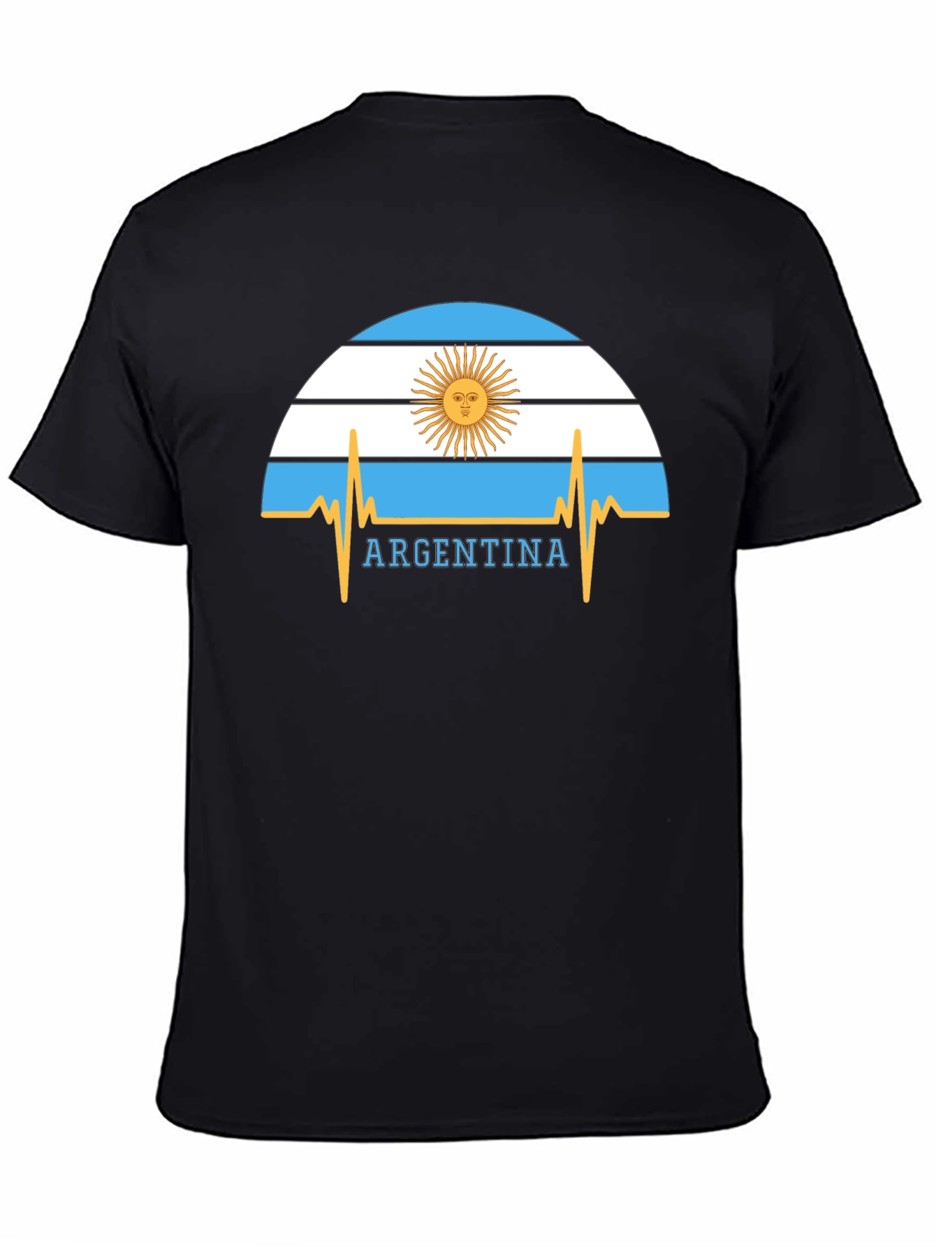 Argentina Flag Heartbeat Graphic T-Shirt