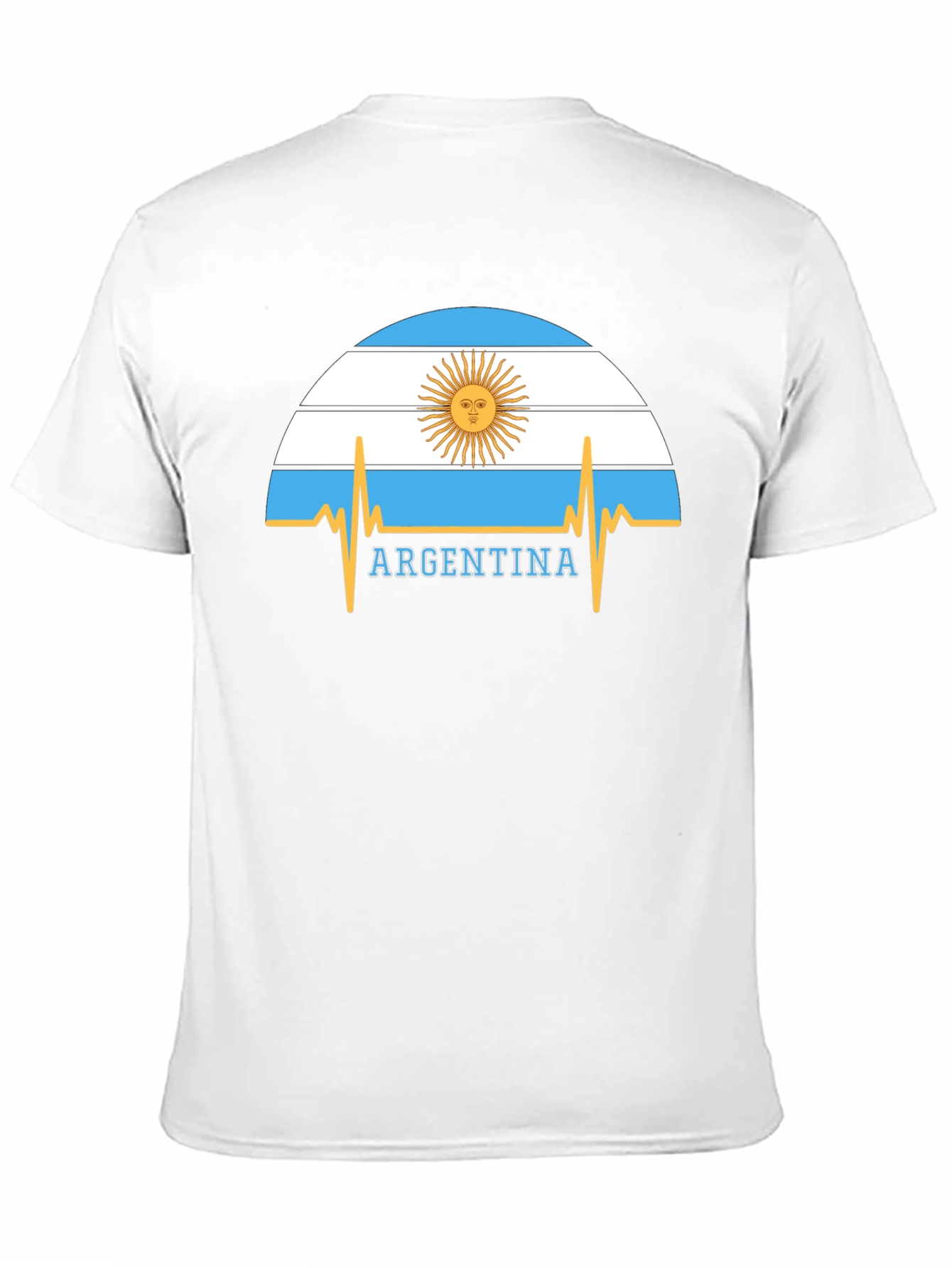 Argentina Flag Heartbeat Graphic T-Shirt