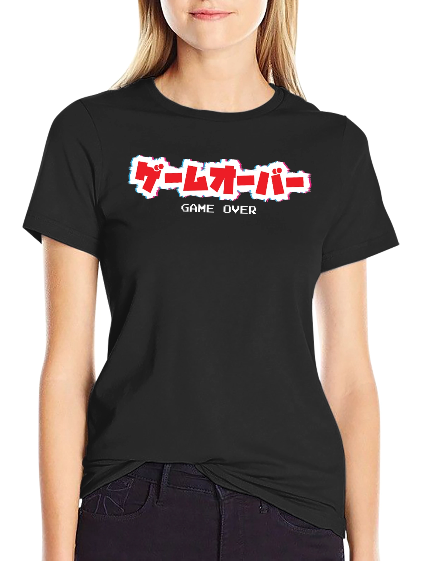 Game Over Glitch Style T-Shirt