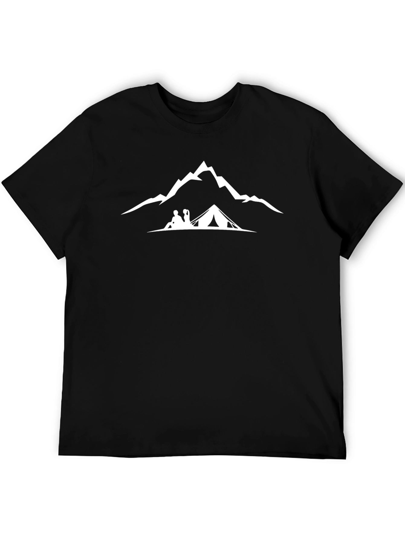 Mountain Camping Graphic Tee - Black
