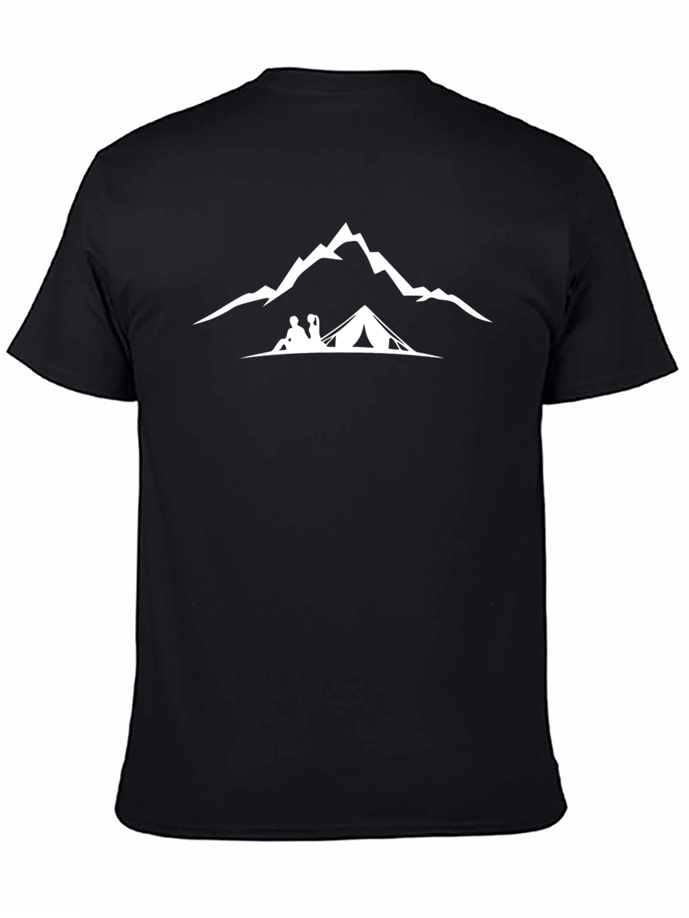 Mountain Camping Graphic Tee - Black