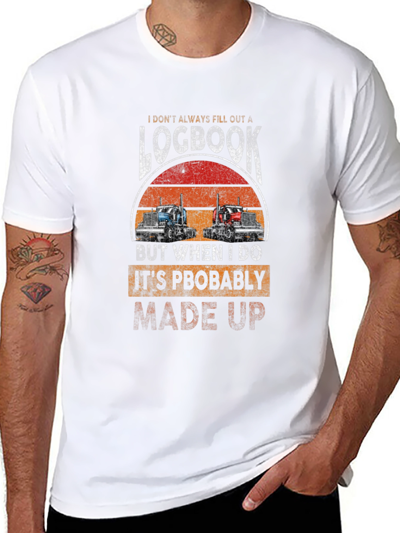 Trucker Logbook Graphic T-Shirt