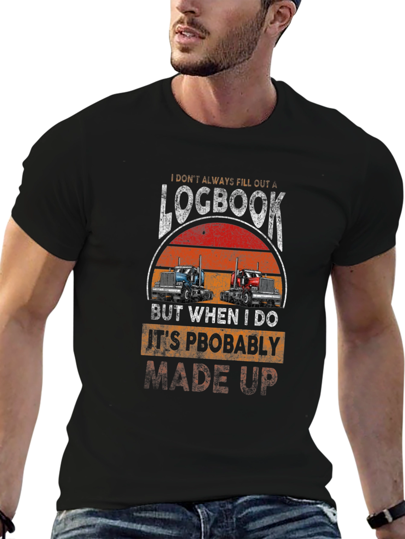 Trucker Logbook Graphic T-Shirt