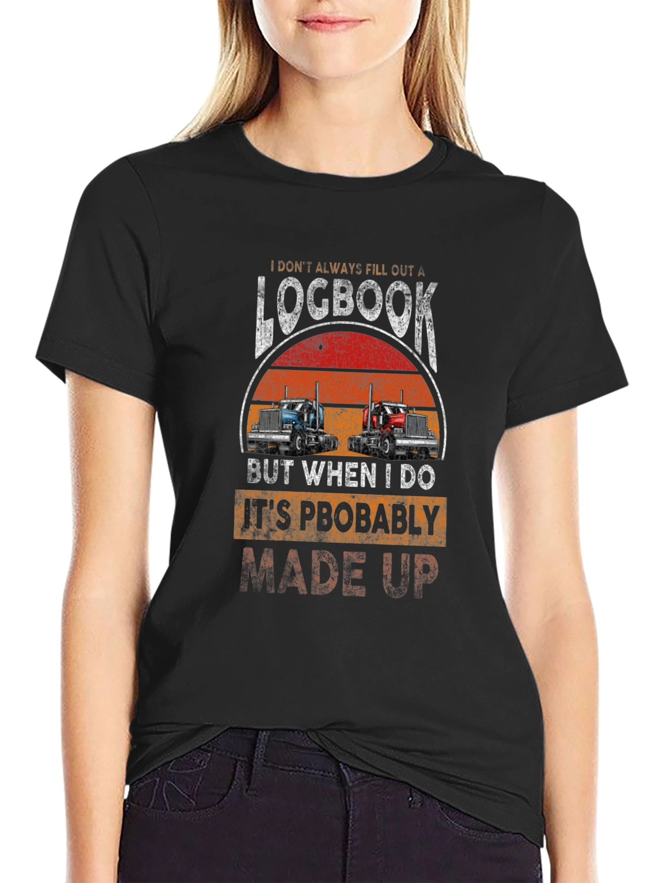 Trucker Logbook Graphic T-Shirt