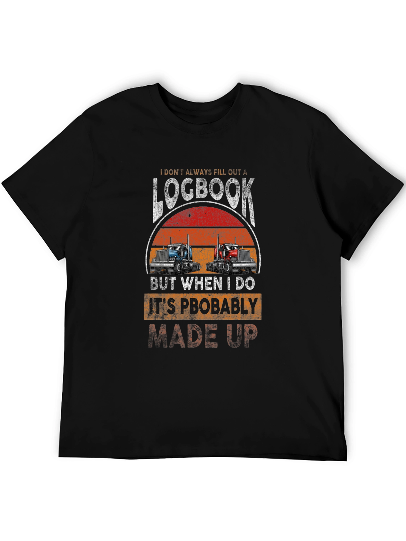 Trucker Logbook Graphic T-Shirt